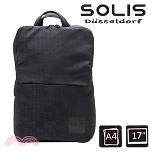 【SOLIS】純粹系列 商務方型後背包-經典黑