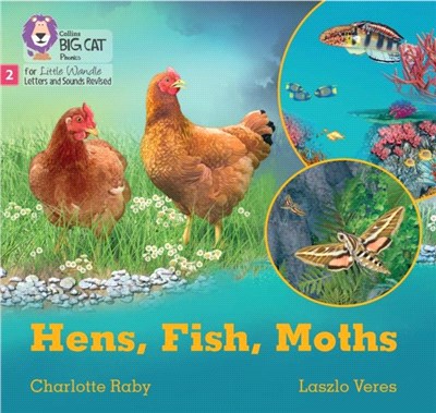 Hens, Fish, Moths：Phase 2 Set 5 Blending Practice