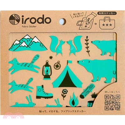 【irodo】免熨燙纖維專用手製轉印貼-露營綠黑