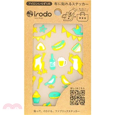 【irodo】免熨燙纖維專用手製轉印貼-野餐黃綠