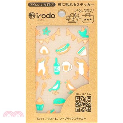 【irodo】免熨燙纖維專用手製轉印貼-野餐橙綠