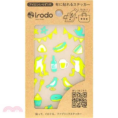 【irodo】免熨燙纖維專用手製轉印貼-野餐檸檬綠