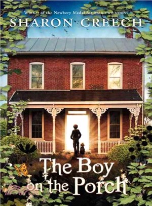 The boy on the porch. /