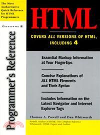 HTML PROGRAMMER'S REFERENCE