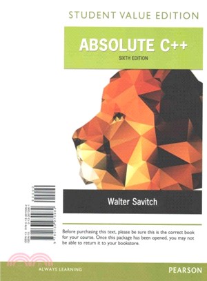 Absolute C++ + Myprogramminglab With Pearson Etext Access Card ― Student Value Edition