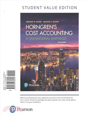 Horngren's Cost Accounting + MyAccountinglab With Pearson Etext ─ A Managerial Emphasis: Student Value Edition
