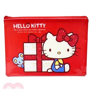 Hello Kitty 中可愛資料袋-蝴蝶結