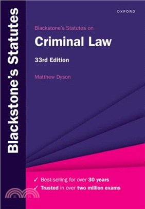 Blackstone's Statutes on Criminal Law 33e