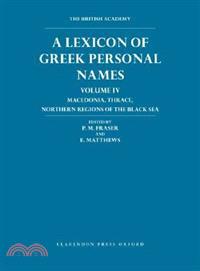A Lexicon Of Greek Personal Names