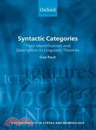 Syntactic Categories: Their Identification and Description in Linguistic Theories