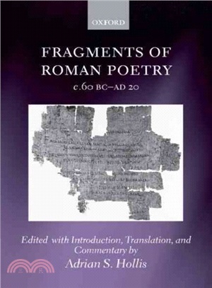 Fragments of Roman Poetry C.60 BC-AD 20
