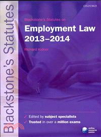 Blackstone's Statutes on Employment Law ― 2013-2014