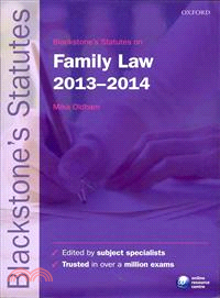 Blackstone's Statutes on Family Law