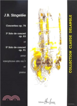 SOLOS DE CONCERT OP78 ALTO SAXOPHONE & P