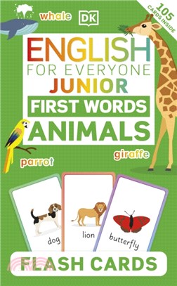 English for Everyone Junior First Words Animals Flash Cards (英國版)