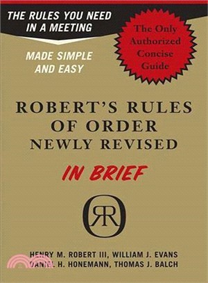 Robert's Rules of Order Newly Revised in Brief