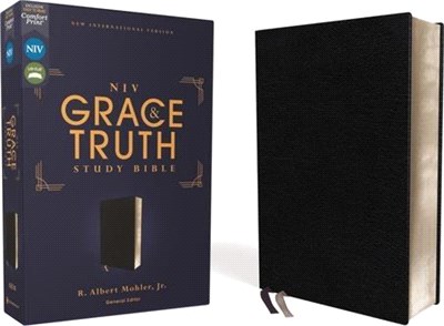 Niv, the Grace and Truth Study Bible, European Bonded Leather, Black, Red Letter, Comfort Print