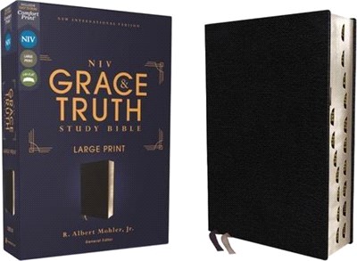 Niv, the Grace and Truth Study Bible, Large Print, European Bonded Leather, Black, Red Letter, Thumb Indexed, Comfort Print