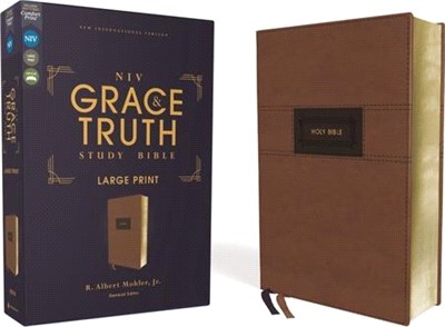 Niv, the Grace and Truth Study Bible, Large Print, Leathersoft, Brown, Red Letter, Comfort Print