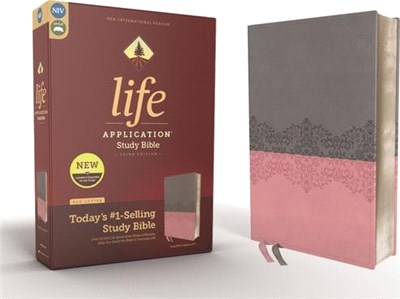 Holy Bible ― New International Version, Life Application Study Bible, Gray/pink, Leathersoft, Red Letter Edition