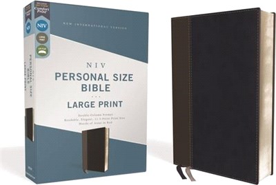 Holy Bible ― New International Version, Personal Size Bible, Large Print, Leathersoft, Black, Comfort Print, Red Letter Edition