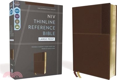 Niv, Thinline Reference Bible, Large Print, Leathersoft, Brown, Red Letter, Comfort Print