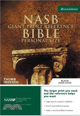 NASB Bible: Black, Bonded Leather, Giant Print Reference, Personal Size