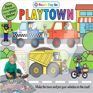 Puzzle Play Set: Playtown: Three Chunky Books and a Giant Jigsaw Puzzle! (遊戲書)