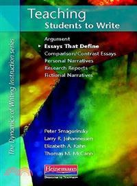 Teaching Students to Write