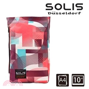【SOLIS】馬戲團系列 多功能方型平板電腦背包-粉嫩白