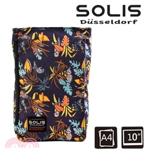 【SOLIS】熱帶天堂鳥系列 多功能方型平板電腦背包-熱帶桔