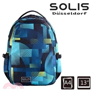 【SOLIS】馬戲團系列 Ultra+小尺寸基本款電腦後背包-嬉戲藍