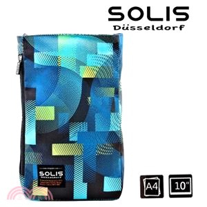 【SOLIS】馬戲團系列 多功能方型平板電腦背包-嬉戲藍