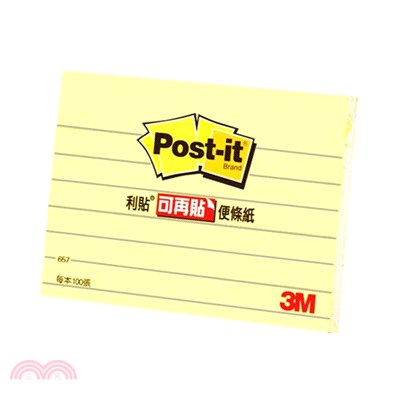 【3M】Post-it利貼 可再貼橫格便條紙