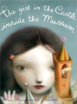 The girl in the castle inside the museum /