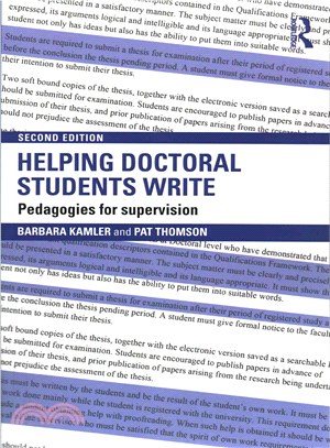 Helping Doctoral Students Write ― Strategies for Supervision