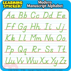 Modern Manuscript Alphabet Learning Stickers