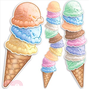 Ice Cream Cones Accent Punch-outs