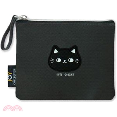 O-Cat 可愛貓頭證件零錢包-黑