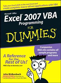 EXCEL 2007 VBA PROGRAMMING FOR DUMMIES