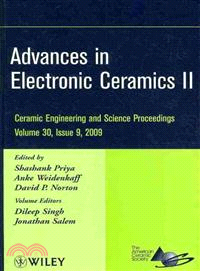 Advances In Electronic Ceramics Ii Cesp V30 Issue 9