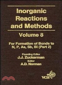 Inorganic Reactions & Methods V 8 - Formations Of Bonds To N, P, As, Sb, Bi Pt 2