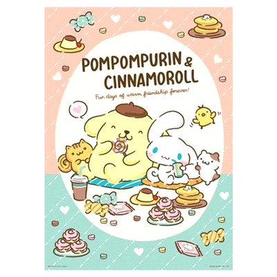 Pompompurin& Cinnamoroll 布丁狗&大耳狗喜拿 甜點時光拼圖520片