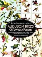 Audubon Birds Giftwrap Paper—Four Difference Designs on Four 18'X24' Sheets With Four Matching Gift Cards