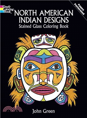 North American Indian Designs Stained Glass Coloring Book