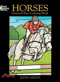 Horses Stained Glass Cloring Book