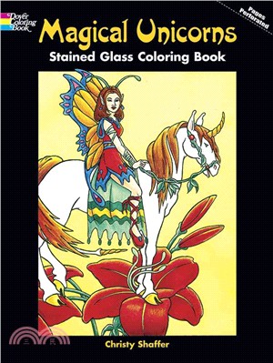 Magical Unicorns Stained Glass Coloroing Book