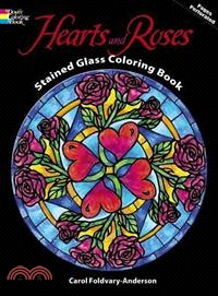 Hearts and Roses Stained Glass Coloring Book