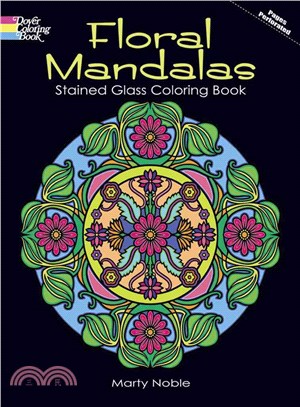 Floral Mandalas Stained Glass Coloring Book