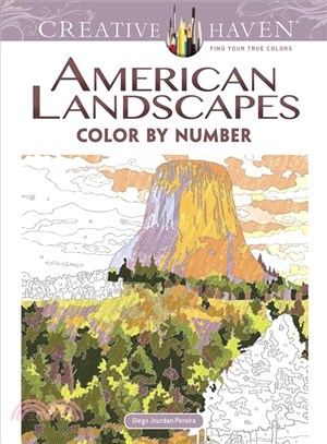 American Landscapes Color by Number Adult Coloring Book